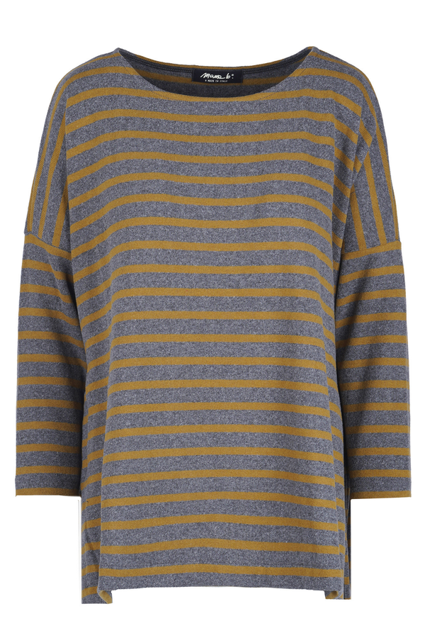 Mama B - Maglia - 480016 - Grigio/Senape