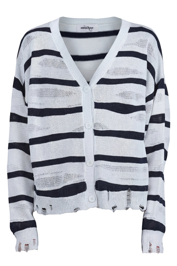 Ottod'ame - Cardigan - 470766 - Bianco/Blu