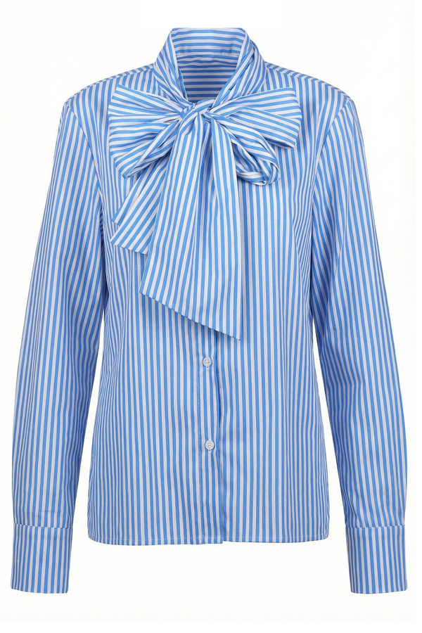 La Femme Blanche - Shirt - 471200 - White/Blue 