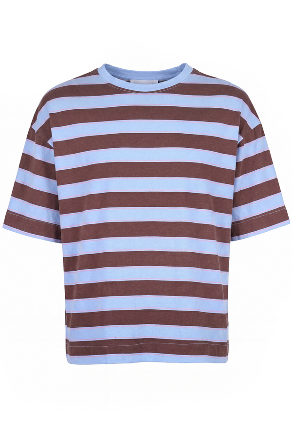 La Femme Blanche - T-shirt - 471787 - Marrone/Azzurro