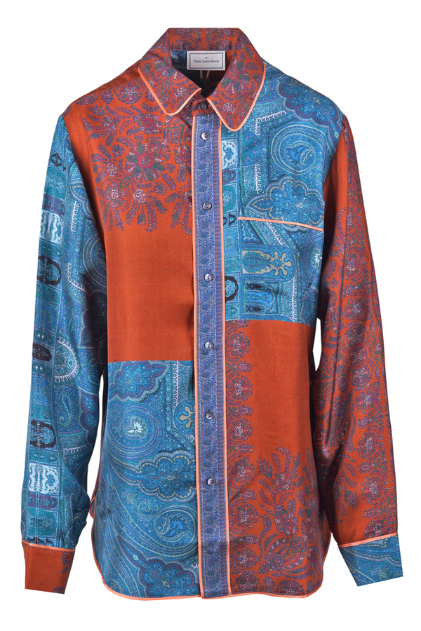 Pierre-Louis Mascia - Camicia - 470089 - Blu/Ruggine