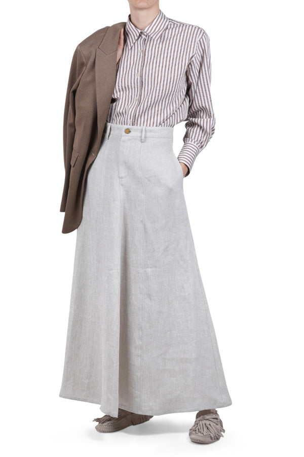 Alysi - Shirt - 471196 - White/Brown 