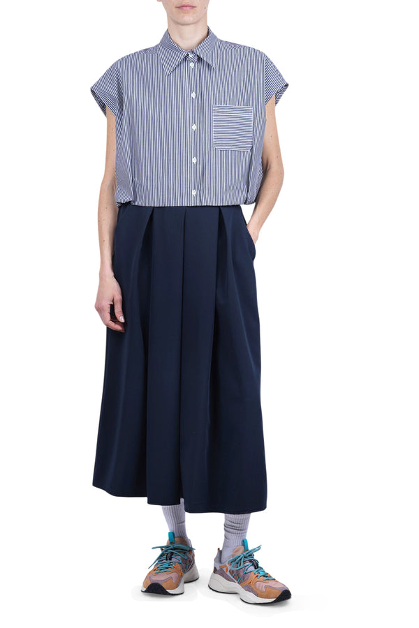 Ottod'ame - Camicia - 470792 - Antracite/Bianco