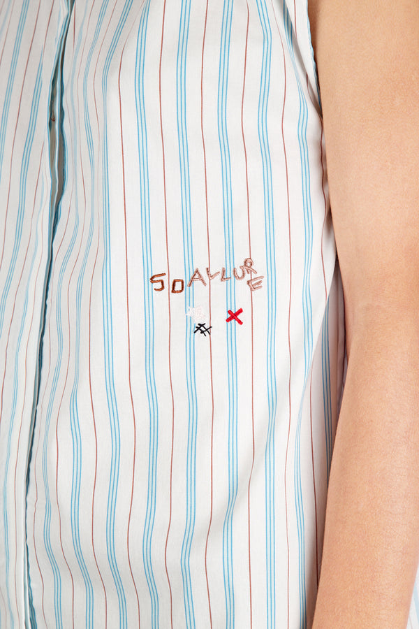 So Allure - Camicia - 371235 - Bianco/Azzurro