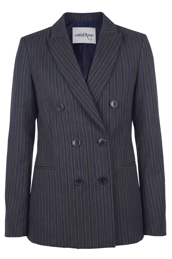 Ottod'ame - Jacket - 480330 - Blue/Brown 