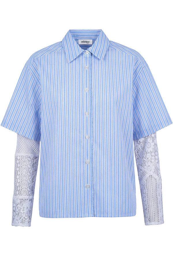 Ottod'ame - Camicia - 470782 - Bianco/Azzurro