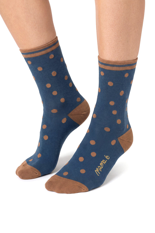 Mama B - Calze - 480063 - Blu/Nocciola