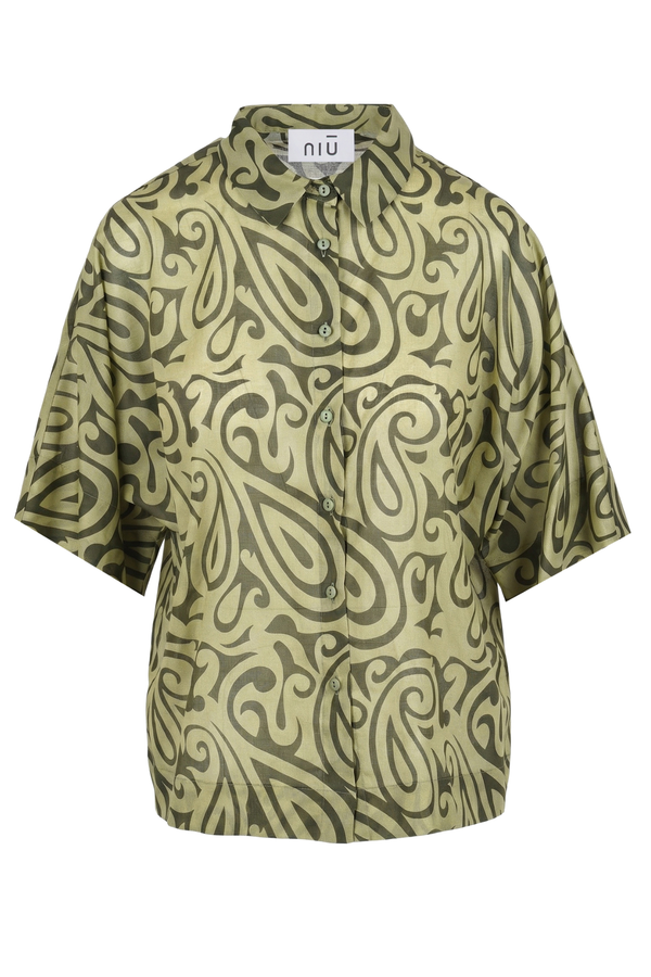 NIU - Shirt - 470372 - Pattern Green 