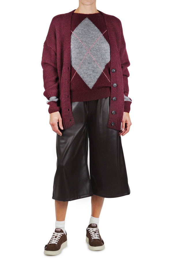 La Femme Blanche - Cardigan - 461455 - Plum 