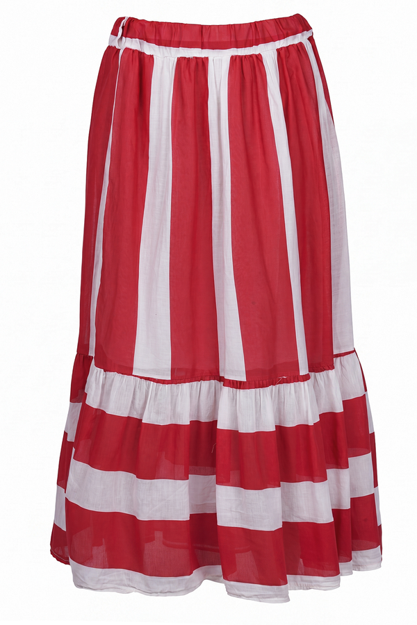 La Femme Blanche - Gonna - 471640 - Bianco/Rosso