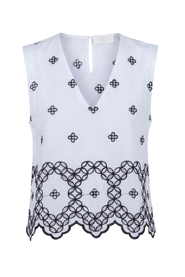 La Femme Blanche - Top - 471575 - Bianco/Nero