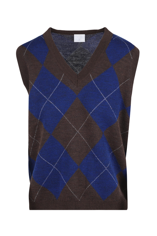 La Femme Blanche - Vest - 461397 - Blue/Brown 