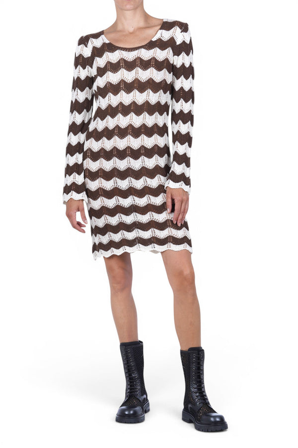 La Femme Blanche - Abito - 471760 - Panna/Marrone