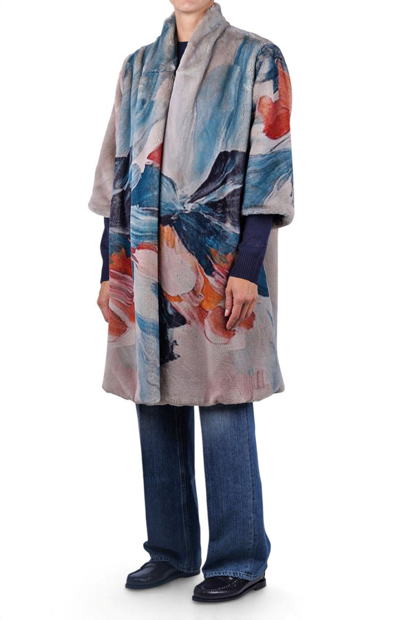 Alessia Santi - Coat - 480522 - Beige/Blue 