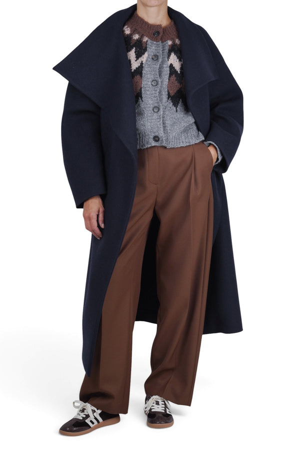 Tela - Cardigan - 480110 - Gray/Chocolate 