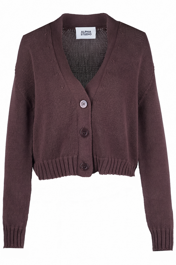 ALPHA STUDIO - Cardigan - 471112 - Cioccolato