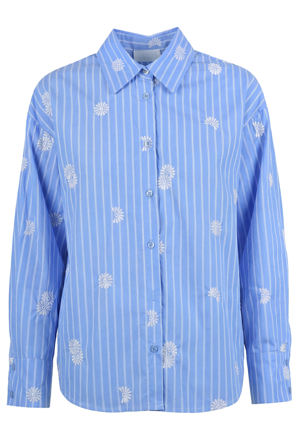 La Femme Blanche - Camicia - 471610 - Bianco/Azzurro