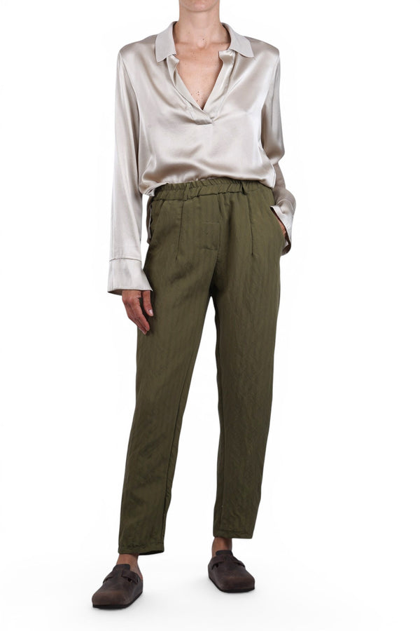La Femme Blanche - Pants - 471667 - Olive 