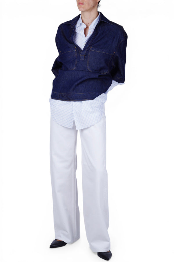 Roy Rogers - Camicia - 470425 - Bianco/Azzurro