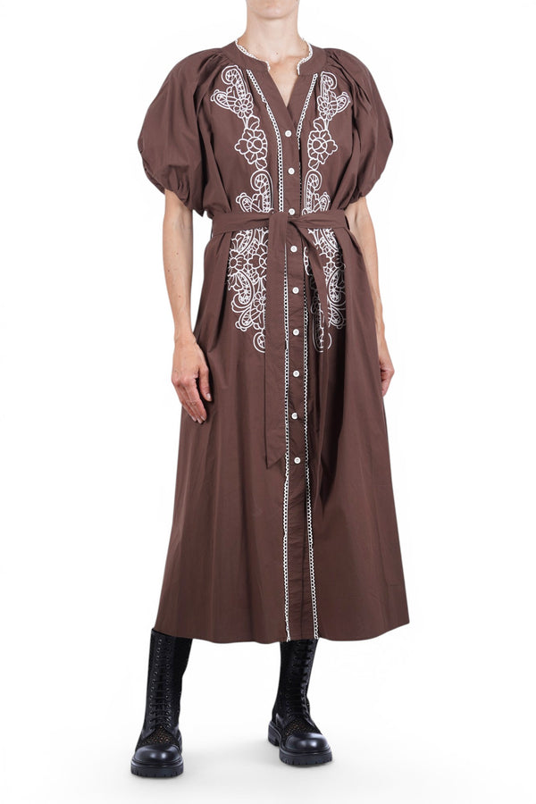La Femme Blanche - Dress - 471717 - Mocha/White 
