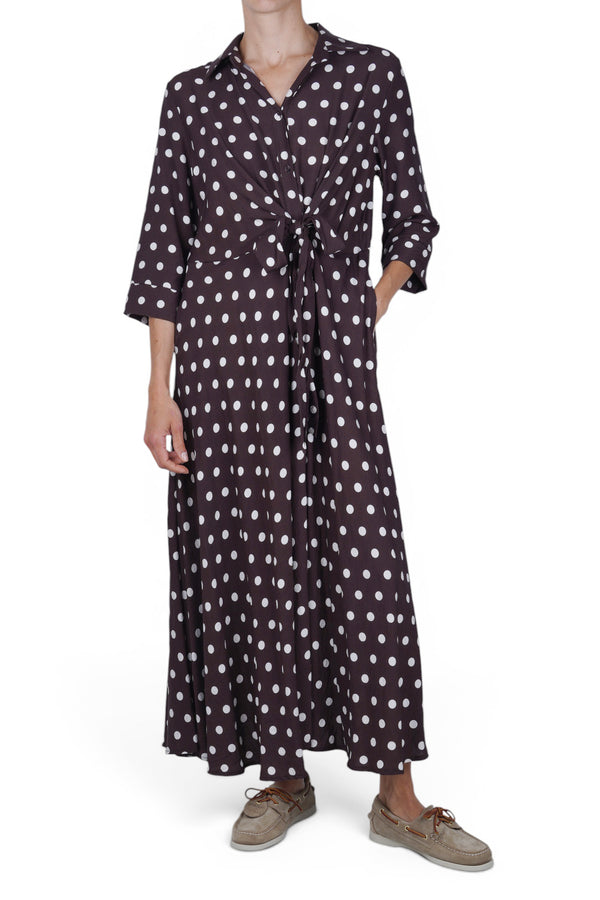 La Femme Blanche - Dress - 471637 - Mocha/White 