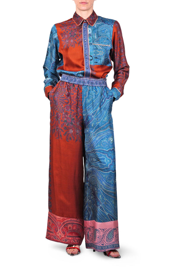 Pierre-Louis Mascia - Pantalone - 470088 - Blu/Ruggine