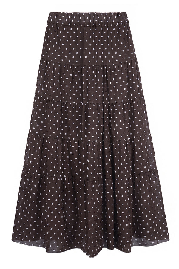 La Femme Blanche - Skirt - 471790 - White/Brown 