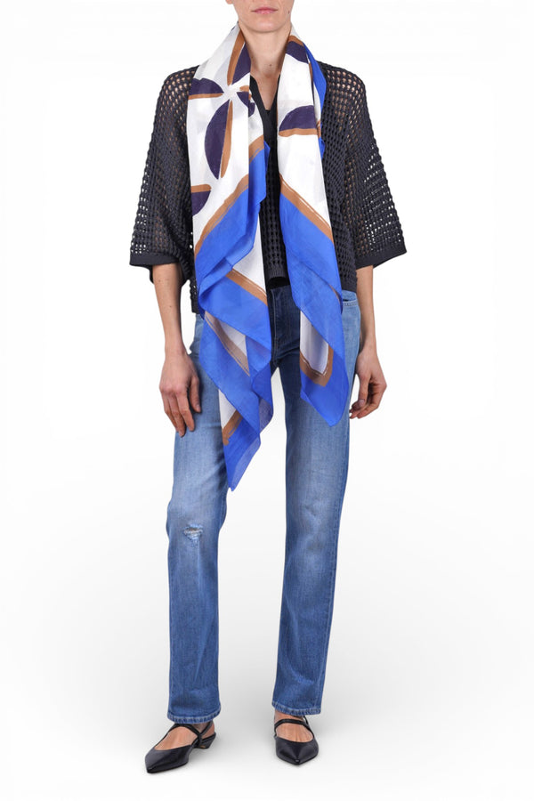 NIU - Scarf - 470382 - Cream/Blue 