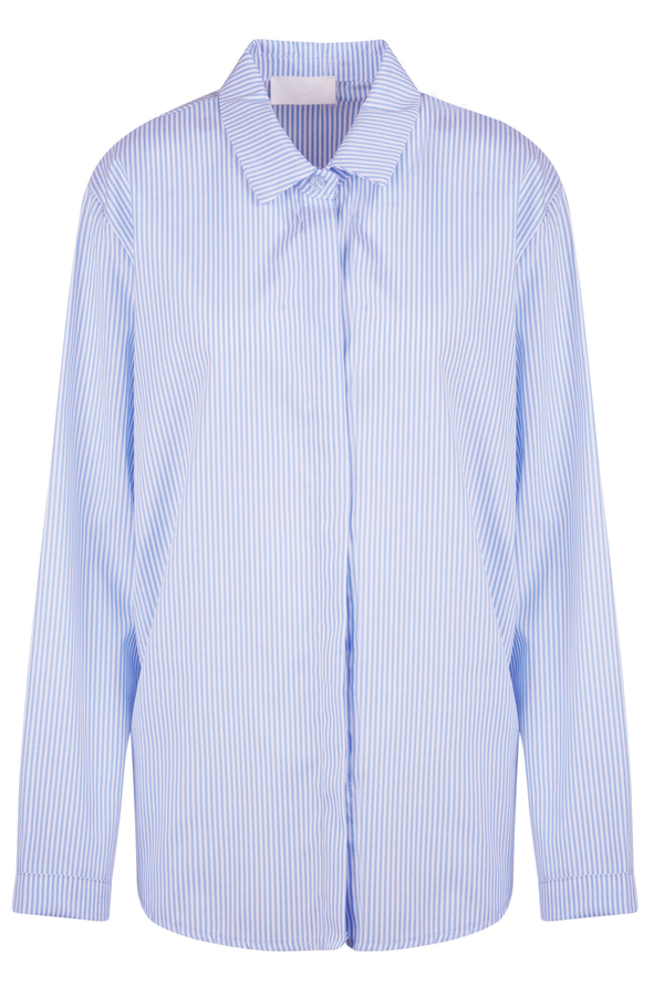 La Femme Blanche - Shirt - 471207 - White/Blue 