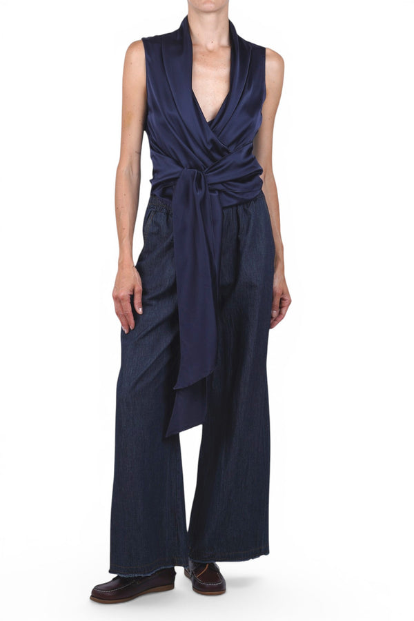 La Femme Blanche - Pantalone - 471670 - Denim scuro