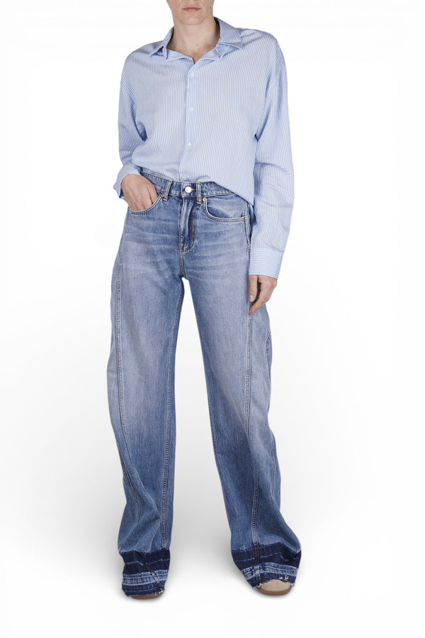 Dondup - Camicia - 470226 - Azzurro/Bianco