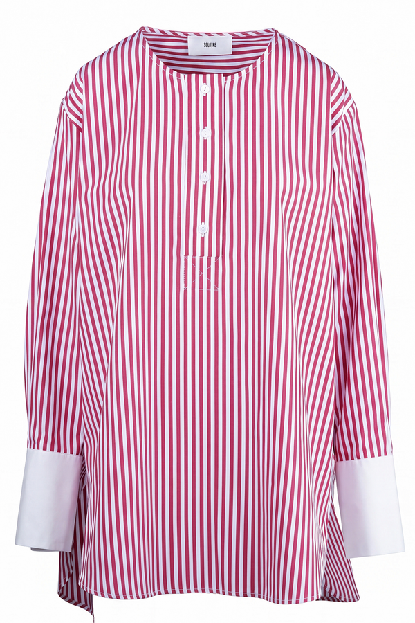 Solotre - Camicia - 470677 - Bianco/Rosso
