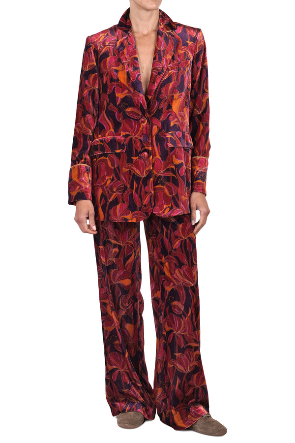 Maliparmi - Pants - 460720 - Bordeaux Pattern 