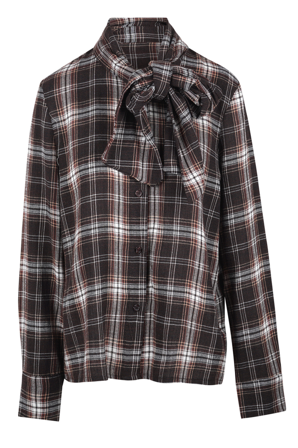 La Femme Blanche - Shirt - 461520 - White/Brown 