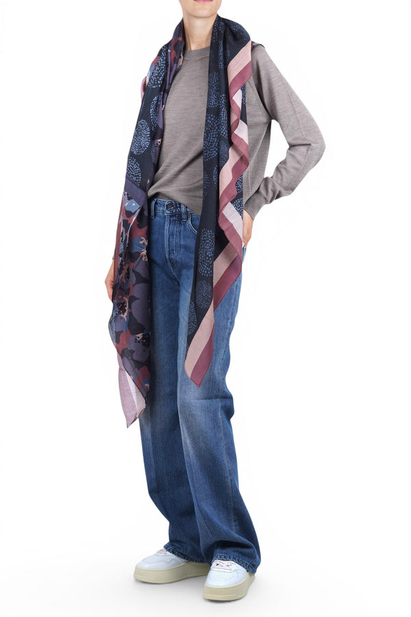 Alessia Santi - Scarf - 480533 - Gray/Bordeaux 