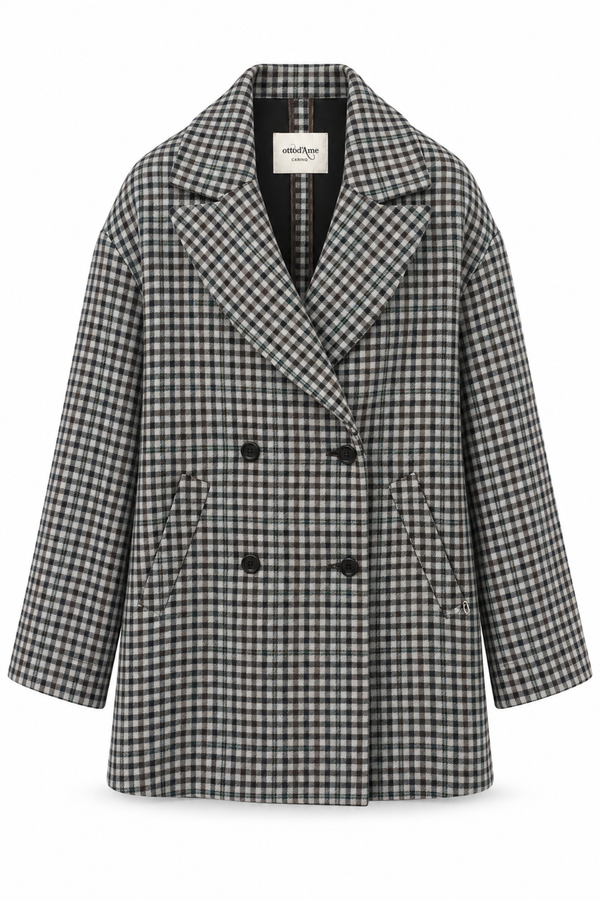 Ottod'ame - Coat - 480350 - Pattern Gray 