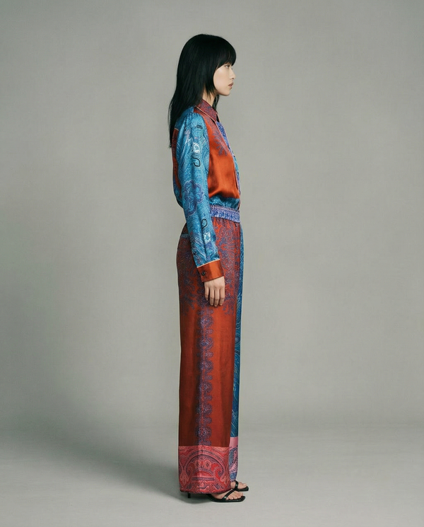 Pierre-Louis Mascia - Pantalone - 470088 - Blu/Ruggine