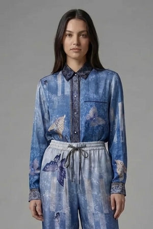 Thumbnail Pierre-Louis Mascia - Camicia - 470099 - Fantasia Blu
