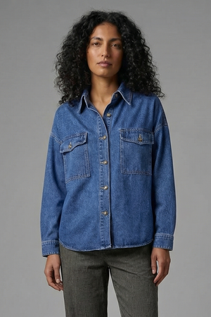 Thumbnail La Femme Blanche - Camicia - 471218 - Denim chiaro