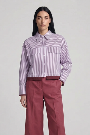 Thumbnail Même Road - Camicia - 470275 - Bianco/Bordeaux
