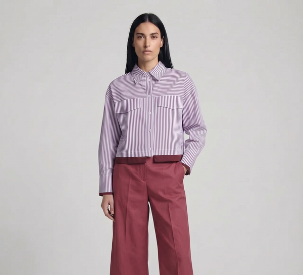 Mame Road - Shirt - 470275 - White/Bordeaux 