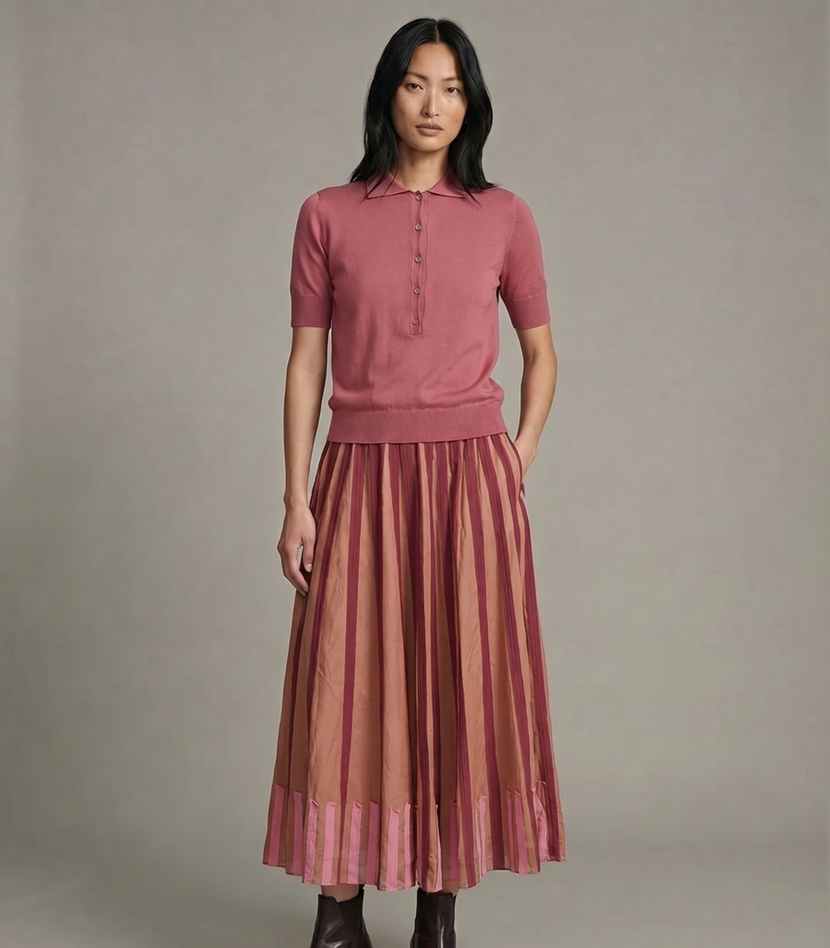 NIU - Gonna - 470366 - Rosa/Bordeaux