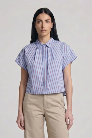 Thumbnail Alessia Santi - Camicia - 470193 - Bordeaux/Azzurro