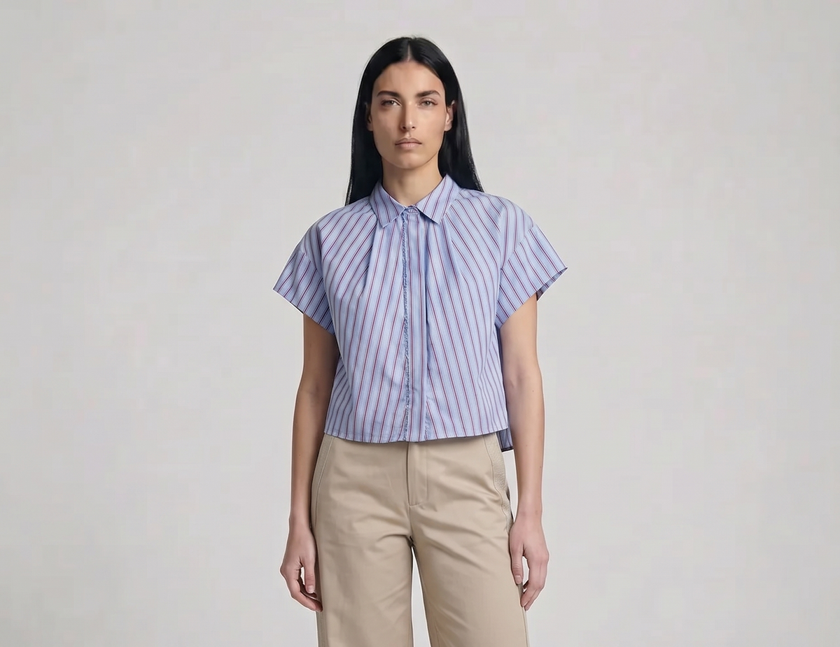 Alessia Santi - Camicia - 470193 - Bordeaux/Azzurro