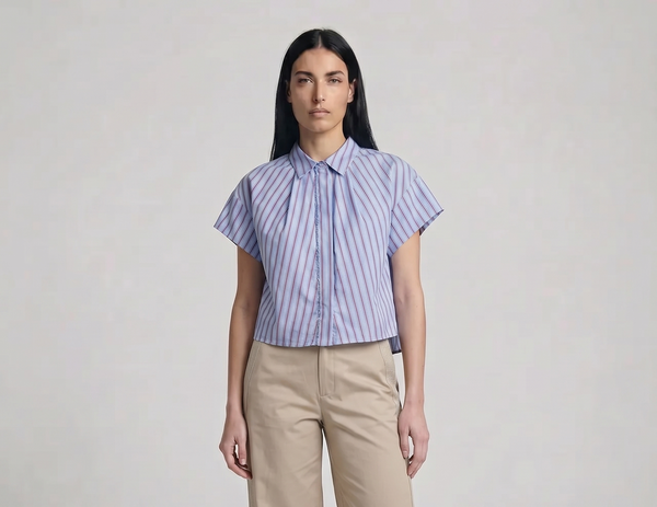 Alessia Santi - Camicia - 470193 - Bordeaux/Azzurro