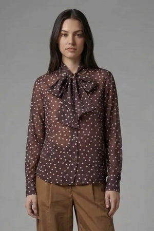 Thumbnail La Femme Blanche - Camicia - 471206 - Bianco/Marrone